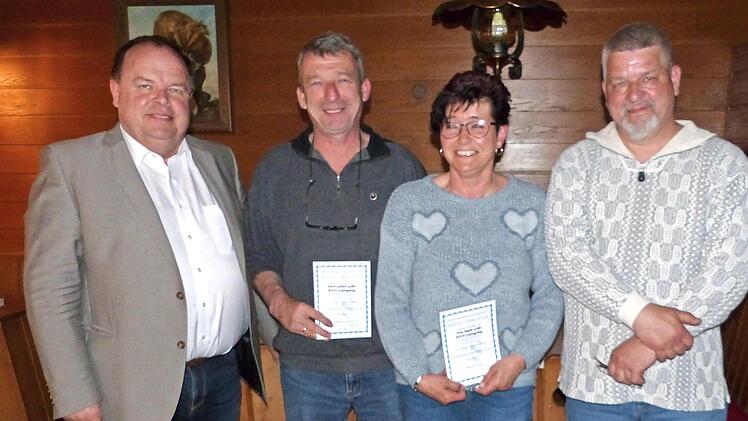 Werner Burger, Gerhard und Angela Goller sowie Stephan Gageik (von links)