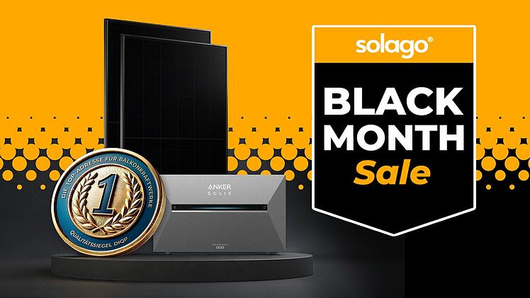 Strom clever selbst nutzen: Solago-Balkonkraftwerk-Sets mit Anker Solarbank im Black Friday-Angebot.