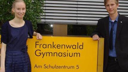 Sofie und Christoph, die Jahrgangsbesten am Frankenwald-Gymnasium Foto: Heike Schülein