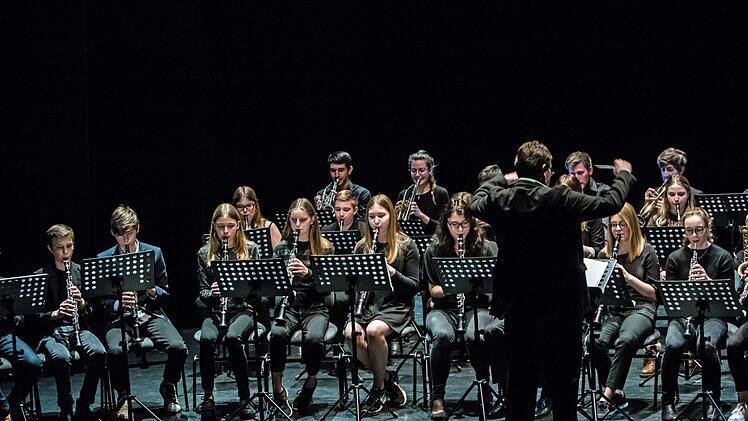 Impressionen von der Matinee "Jugend spielt für Jugend" im Landestheater Coburg: sinfonisches Blasorchester des Gymnasiums AlbertinumFoto: Jochen Berger