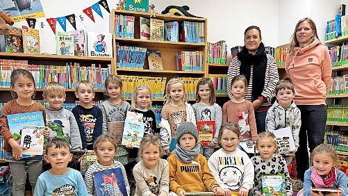 Vorschulkinder bei der Aktion &bdquo;B&uuml;cherf&uuml;chse&ldquo;.