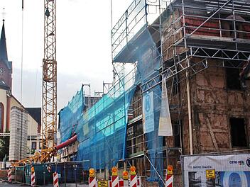 Baustelle des neuen Rathausquartiers in Euerdorf. Werner Vogel