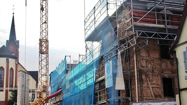 Baustelle des neuen Rathausquartiers in Euerdorf. Werner Vogel