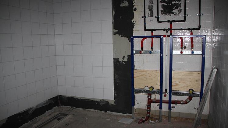 Die Sanitäranlagen müssen noch eingebaut werden, ...