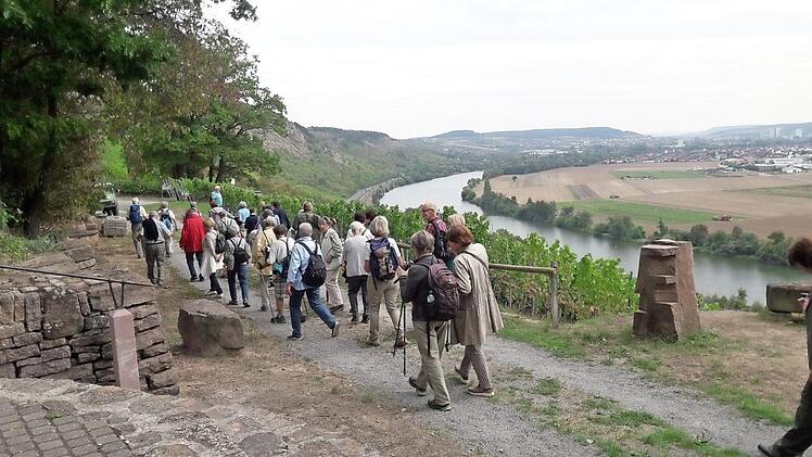 &Auml;u&szlig;erst beliebt ist die Wandertour des Kissinger Rh&ouml;nklubs unter dem Motto "Wein - Kultur - Natur", die nach Karlstadt f&uuml;hrte. Foto: Gaby Marciniak