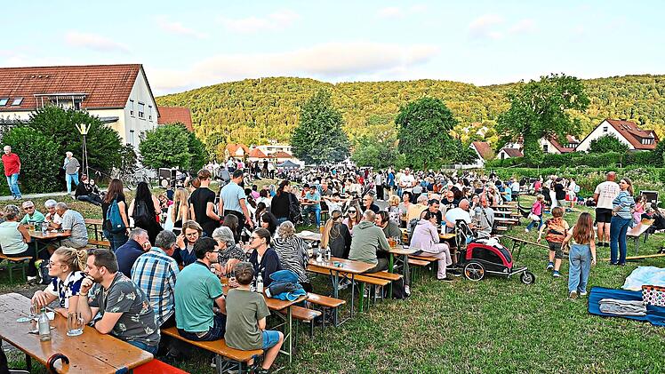Bereits ab 17 Uhr nahmen Hunderte Menschen auf der Wiese am Wiesent-Ufer Platz.
