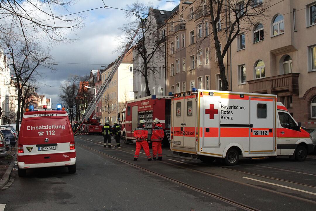 Brand in der Nürnberger Südstadt