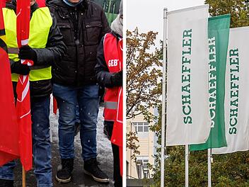 Protest in Bamberg: Schaeffler-Mitarbeiter wehren sich gegen massiven Stellenabbau