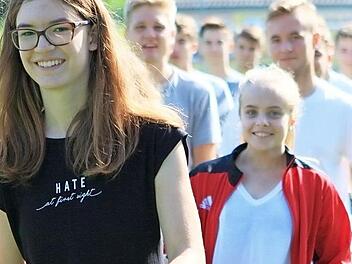 Strecken auf dem Prüfstand: Die P-Seminarler laufen jeden Parcours Probe. Fotos: Katja Nauer