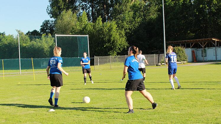 Fußballtraining in Corona-Zeiten geht nur mit ganz viel Abstand. Foto: Karin Sträßner