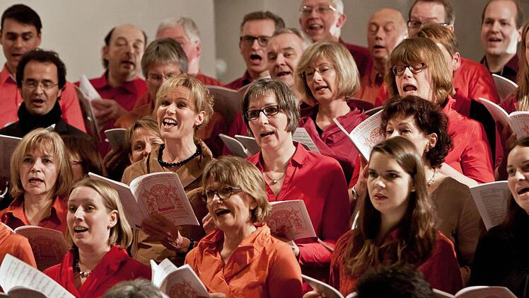 Gemeinsam mit der peruanischen Instrumentalgruppe "Indoamerika Perumanta" führte der Chor "Unerhört" Musik von Ariel Ramirez in der Coburger Heilig-Kreuz-Kirche auf.Foto: Jochen Berger