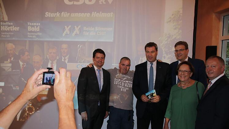 Bilder vom Besuch Söders in Bad Kissingen. Foto: Ralf Ruppert