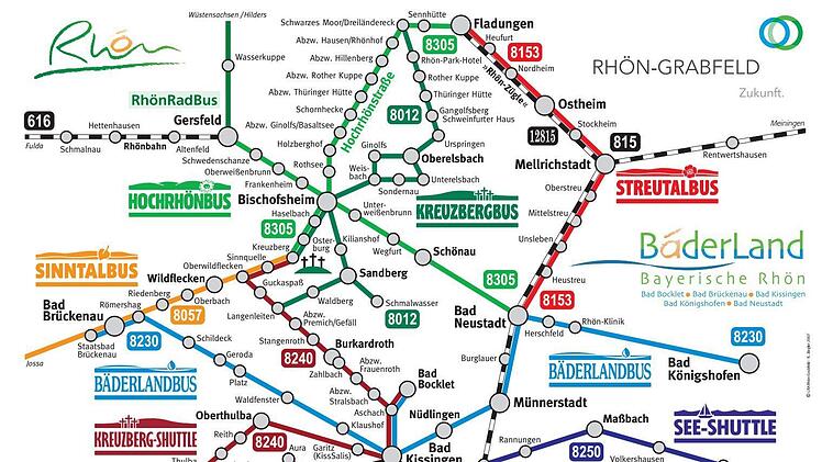 Die Vernetzung der Freizeitbusse Grafik: Landratsamt Bad Kissingen