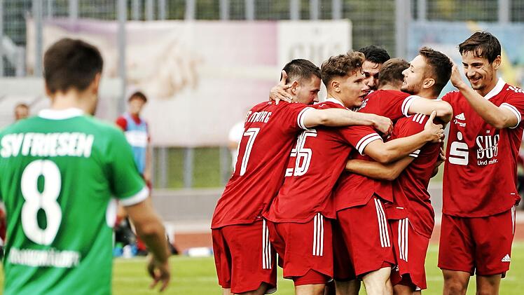 Die Spieler des FC Coburg präsentierten sich im Derby gegen den SV Friesen als starke Einheit.