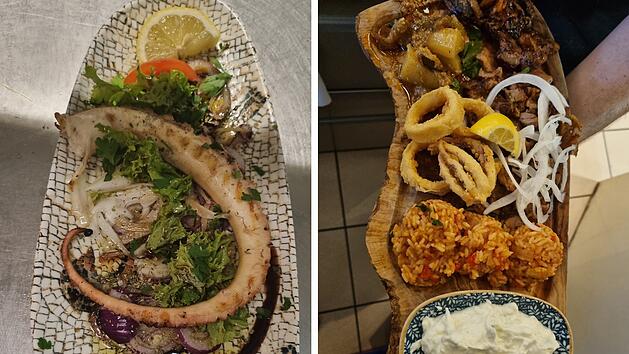 Neben den bekannten griechischen Fleisch-Klassikern kannst du in der "Taverna Georgios" auch vorz&uuml;gliche Meeresspeisen genie&szlig;en.