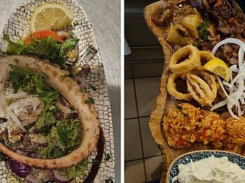 Neben den bekannten griechischen Fleisch-Klassikern kannst du in der "Taverna Georgios" auch vorz&uuml;gliche Meeresspeisen genie&szlig;en.