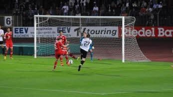 Auftritt der "kleinen Bayern" auf großer Bühne im Willy-Sachs-Stadion. Foto: ssp