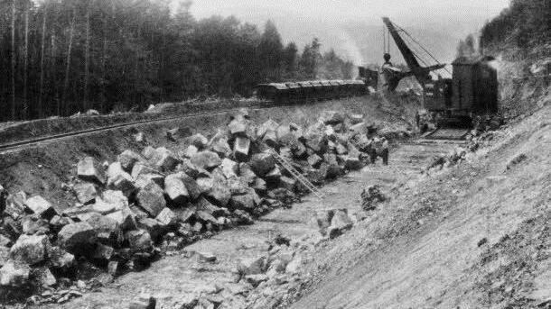 So sah die Baustelle entlang der Trasse aus. Foto: Archiv/ Dieter Stockmann
