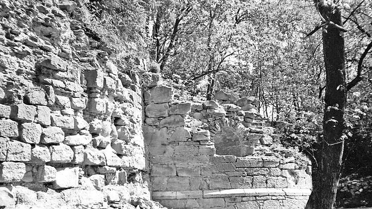 So sah es rund um die Burg fr&uuml;her aus. Die Sch&auml;den waren un&uuml;bersehbar.