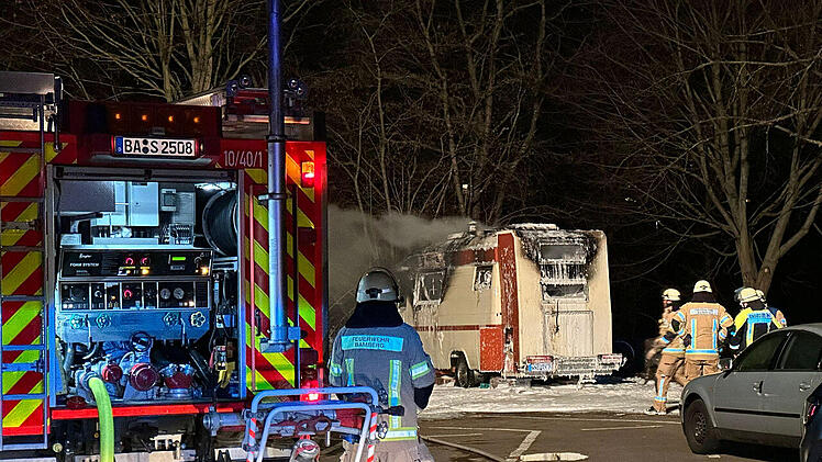 Wohnmobilbrand Margaretendamm Bamberg