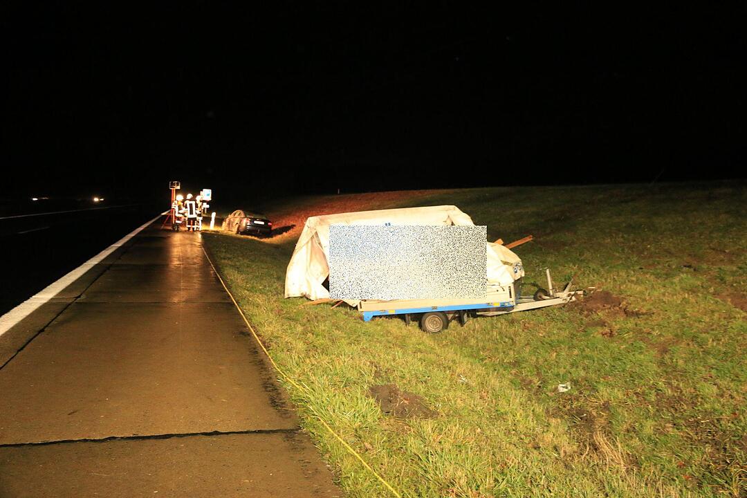 Nach Sturmböe: Unfall auf A3