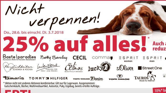 Im Ertl-Shopping-Zentrum in Hallstadt gibt es  eine Woche lang 25 Prozent Rabatt auf alles - mehr als 20 Shops machen mit! Bild: Ertl