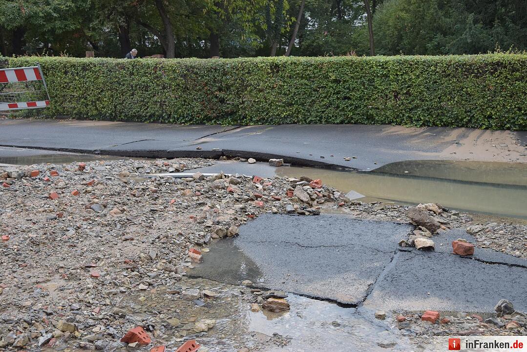 Wasserrohrbruch in Würzburg