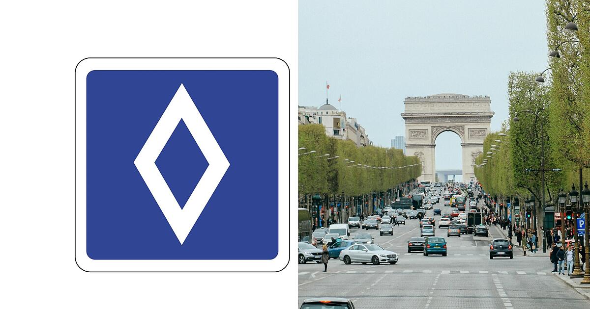 Spannende Neues Rautenschild In Frankreich Bild
