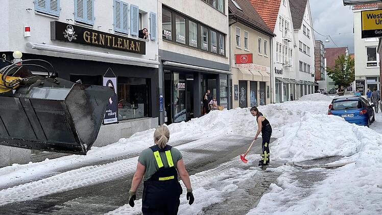 Unwetter in Reutlingen - Hagel