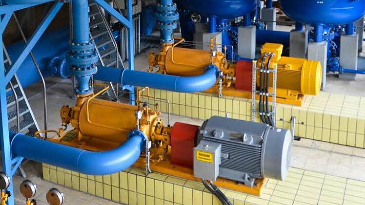 Zwei der sechs Pumpen in Rieblich Foto: Ronald Rinklef