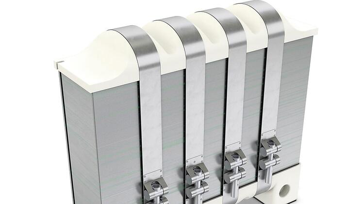 Zu Stacks geschichtete Bipolarplatten sind ein wichtiger Teil eines Brennstoffzellensystems. Foto: Schaeffler