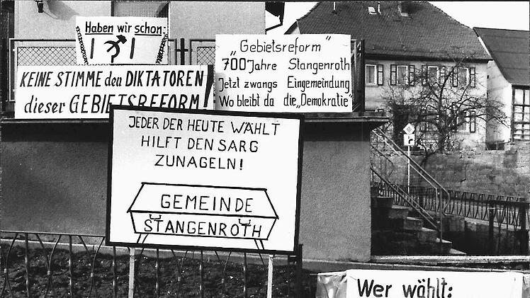 Ein Bild aus längst vergangenen Zeiten. Stangenroth wehrte sich vehement gegen die Reform.