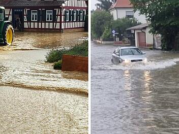 Unwetter-Überblick in Franken: Diese Regionen sind besonders stark betroffen