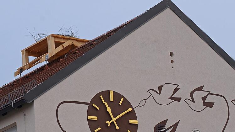 Auf dem Dach der Carl-Platz-Schule will sich einfach nichts tun.  Die von der Stadt angebrachten drei Horste sind (noch) leer.  Kam die Aktion zu spät? Heinz Czellnik