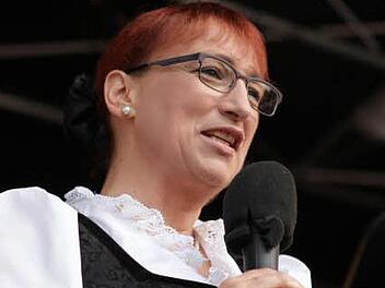 Antje Müller vor wenigen  Wochen beim Altstadtfest in Ebermannstadt. Foto: Barbara Herbst