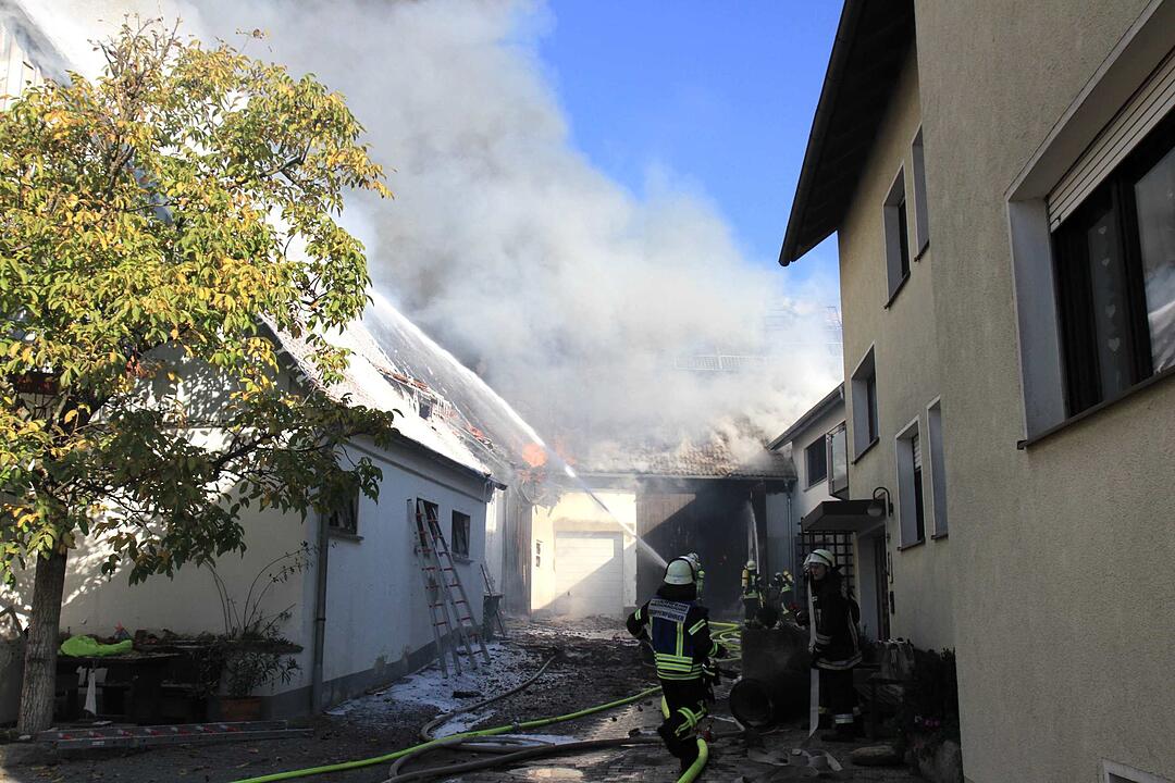Brand in Schweinestall in Herzogenaurach