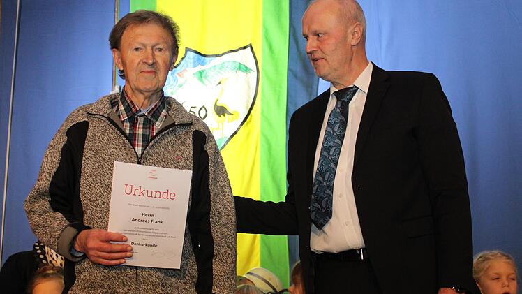 Die Ehrung für Andreas Frank  Evi Seeger