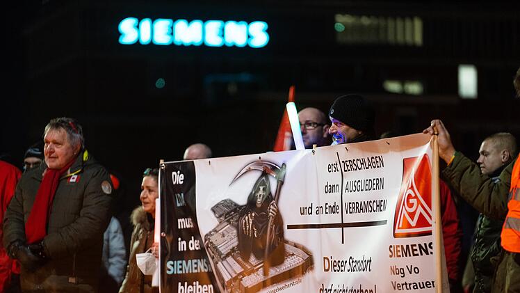 Siemens - Protest der IG-Metall