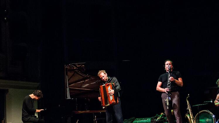 "Itz's Jazz": Impressionen vom Gastspiel des Ensembles Quadro Nuevo im Landestheater CoburgFoto: Jochen Berger