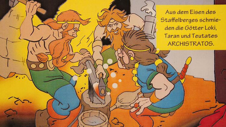 So sehen die fertigen Zeichnungen des Staffelberg-Comics aus den Heinz Körner in insgesamt 45 Bildern gezeichnet hat.