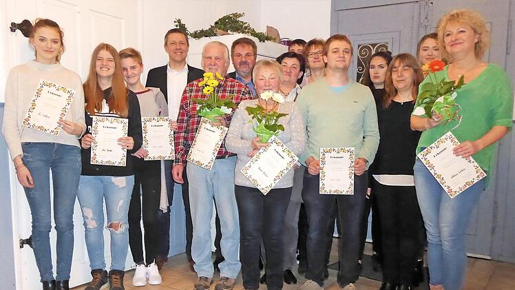 Die Geehrten des Heimat- und Gartenbauvereines Foto: privat