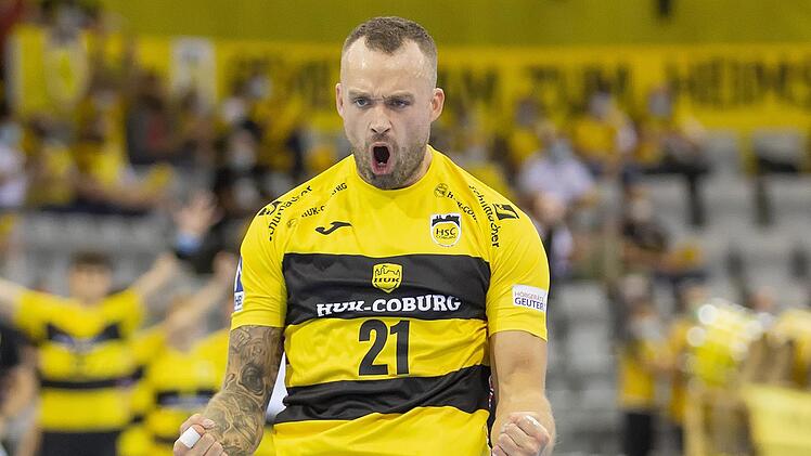 Erzielte zw&ouml;lf Treffer und leistete sich nur zwei Fehlw&uuml;rfe: Florian Billek war mit Torwart Jan Kulhanek Matchwinner beim Sieg &uuml;ber den EHV Aue.