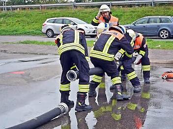 Die Freiwillige Feuerwehr Tütschengereuth im Einsatz Foto: privat