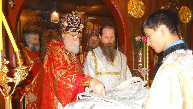 Orthodoxer Gottesdienst in Bischofsheim. Foto: Marion Eckert