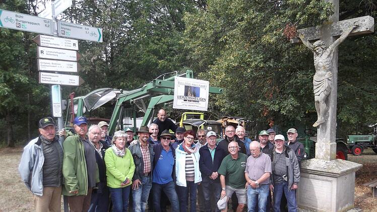 Die Wallfahrtsgruppe "Bulldogfreunde Vorrhön".Metzung