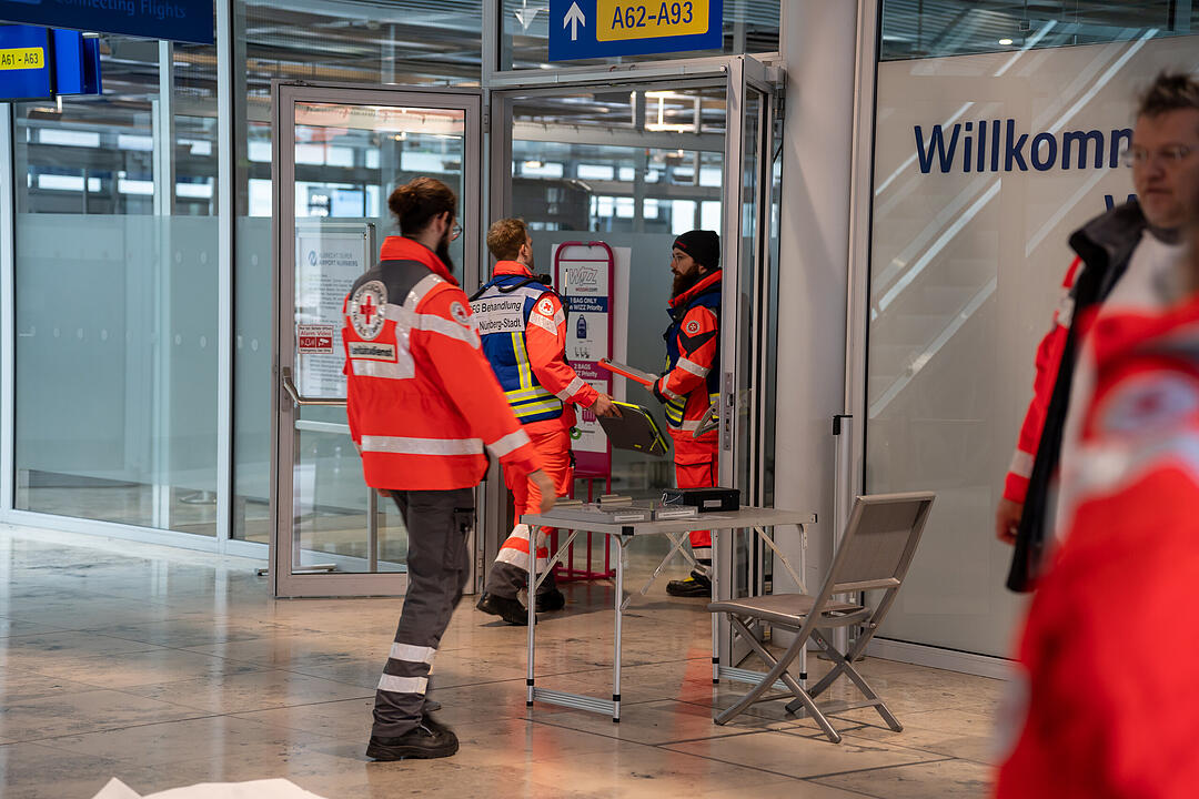 Großübung am Nürnberger Flughafen
