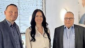 Das Leitungs- und Organisationsteam der Schule: (von links) Stephan Zeller, Standortleitung bfz Schweinfurt; Marie K&ouml;nig, bfz Schulleitung Bad Kissingen und Wolfgang-Peter Gro&szlig;mann, Fachkoordinator der bfz in Bad Kissingen.