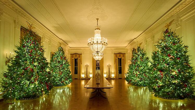 Weihnachtsdekoration im Wei&szlig;en Haus in Washington