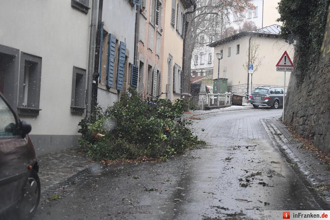 Sturmtief "Egon" hinterlässt seine Spur in Bamberg