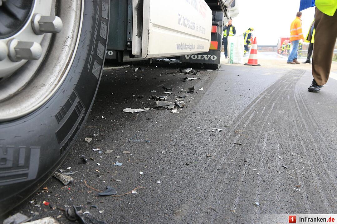 Lkw-Unfall auf A73 bei Buttenheim